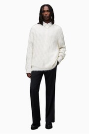 AllSaints White Kosmic Crew Jumper - Image 6 of 10