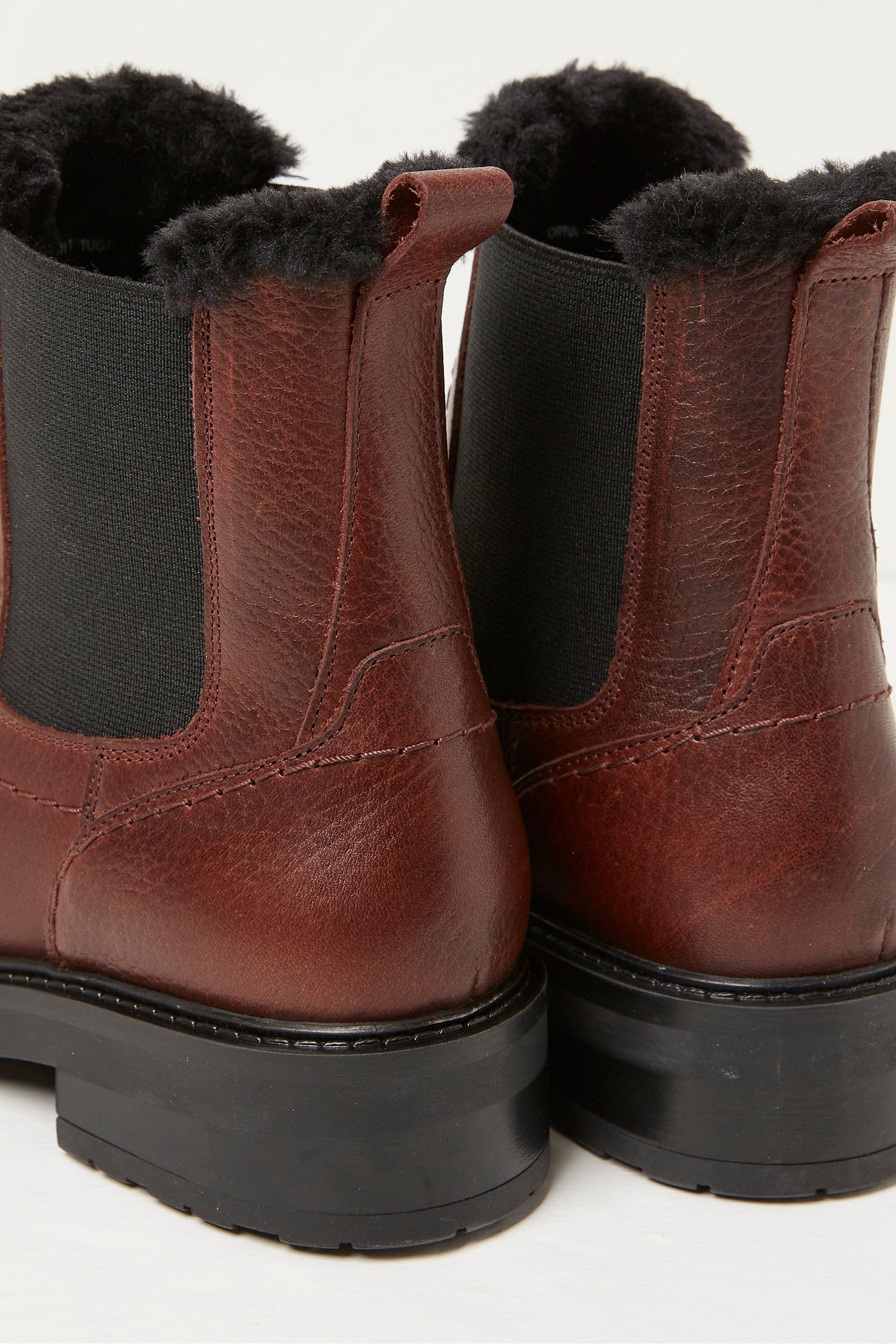 Buy FatFace Red Blake Faux Fur Lined Chelsea Boots from Next Luxembourg