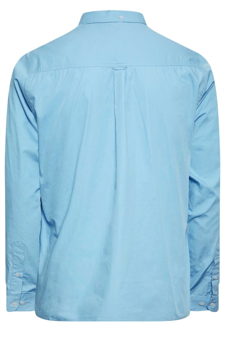 BadRhino Big & Tall Sky Blue 100% Cotton Poplin Long Sleeve Shirt - Image 2 of 2