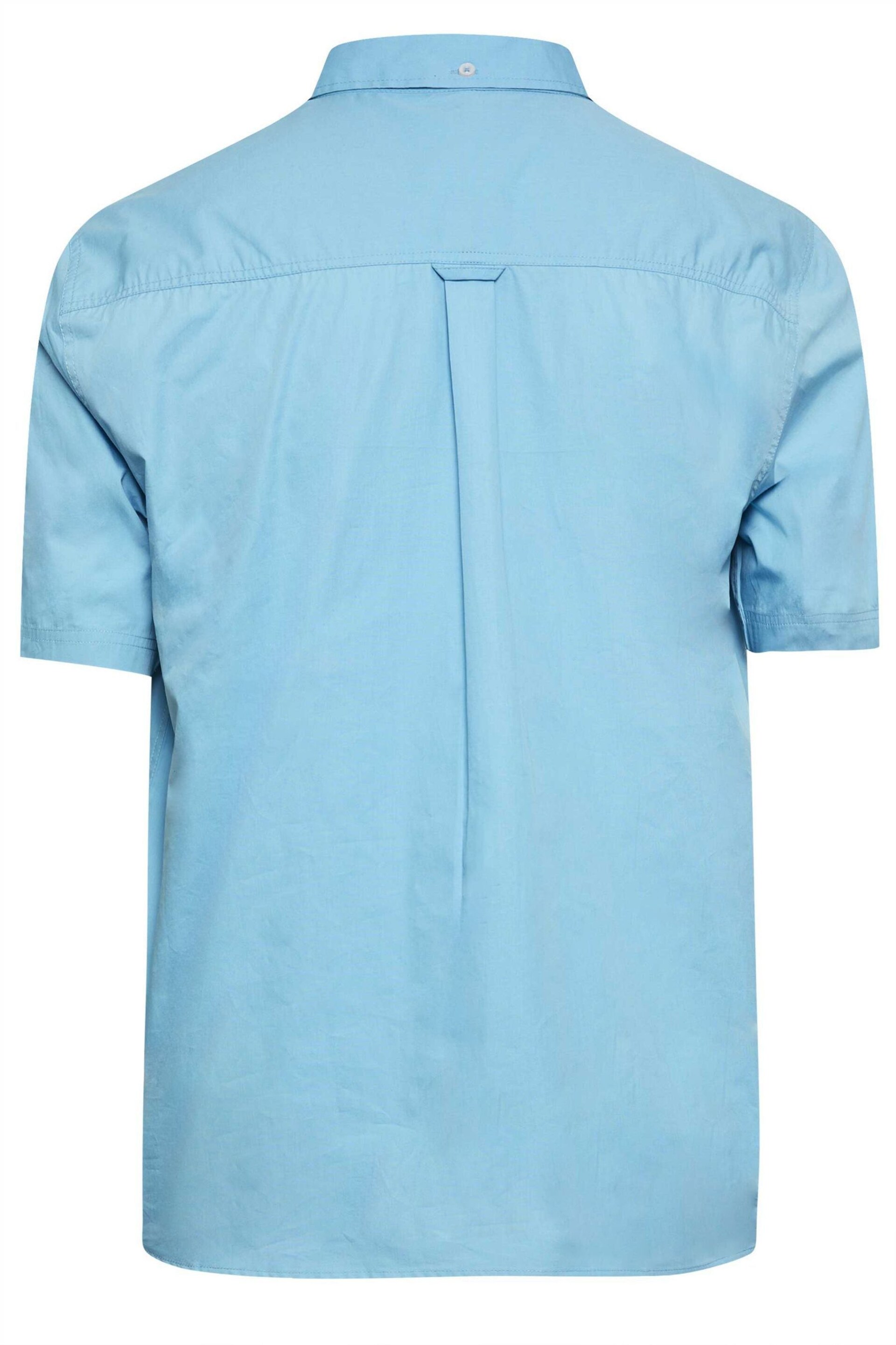 BadRhino Big & Tall Light Blue Short Sleeve Poplin Shirt - Image 3 of 3