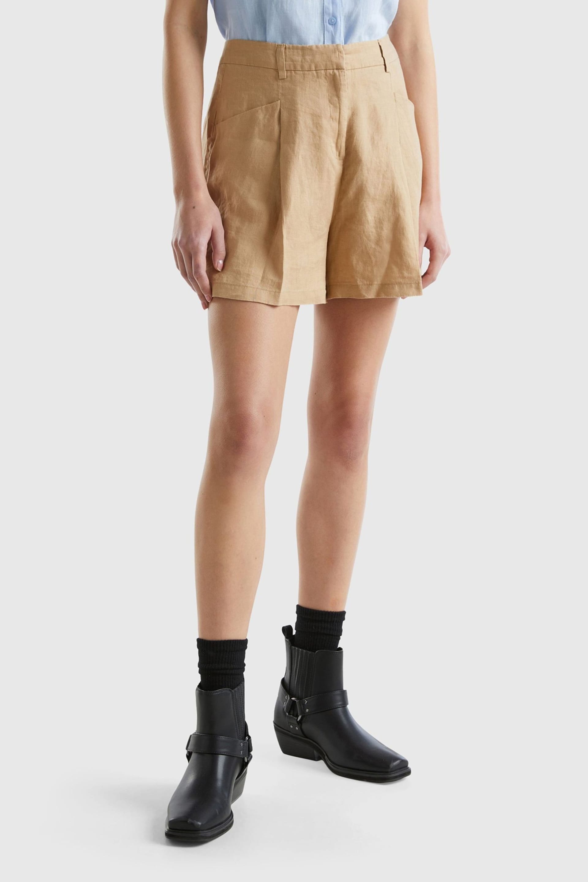 Benetton Linen Shorts - Image 1 of 4