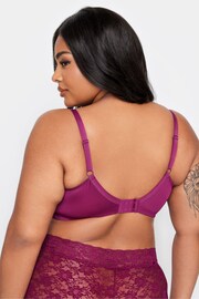 Yours Curve Pink Hi Shine Non Wired Non Padded Bra - Image 2 of 4