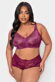 Yours Curve Pink Hi Shine Non Wired Non Padded Bra - Image 3 of 4