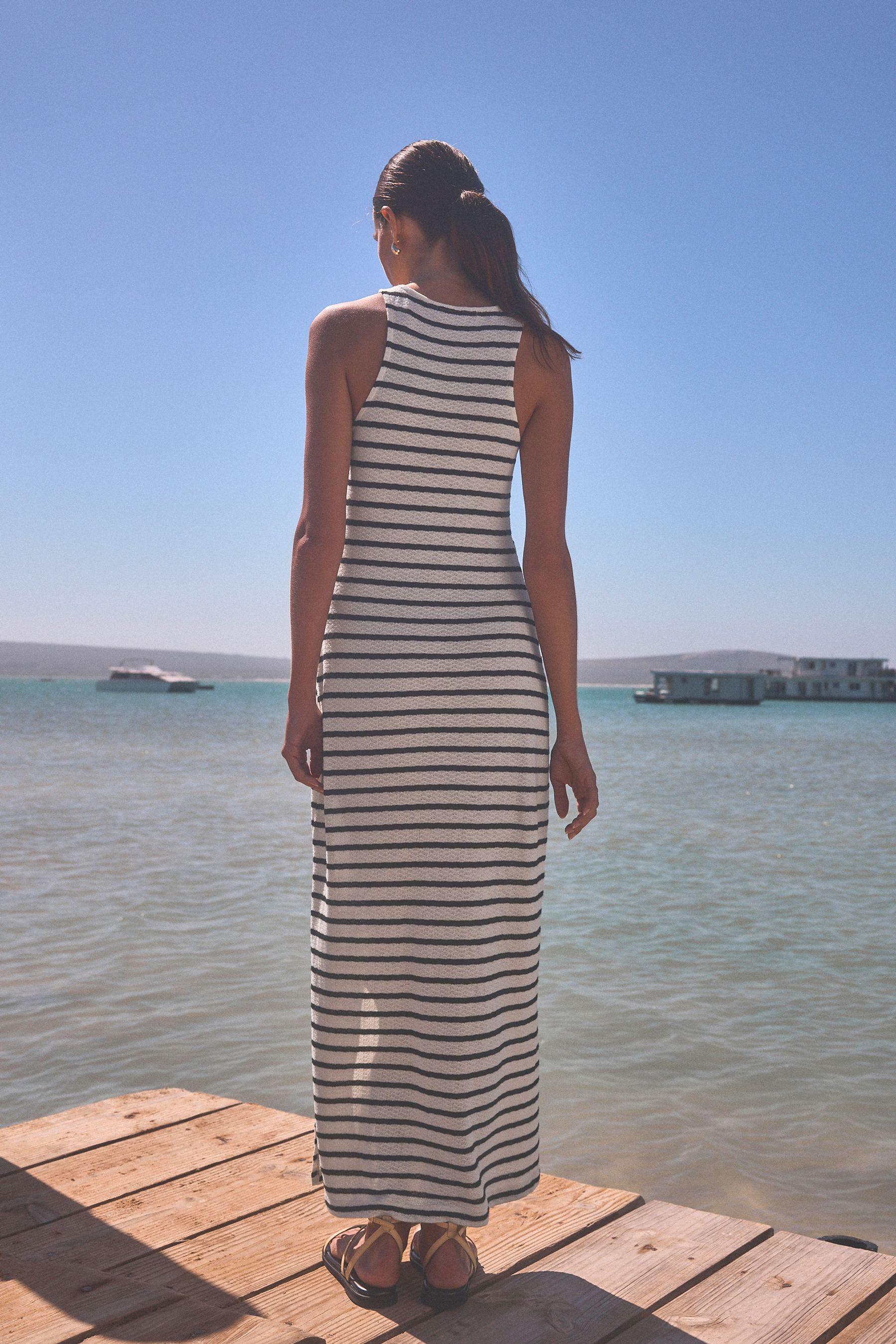 Striped maxi dress uk outlet