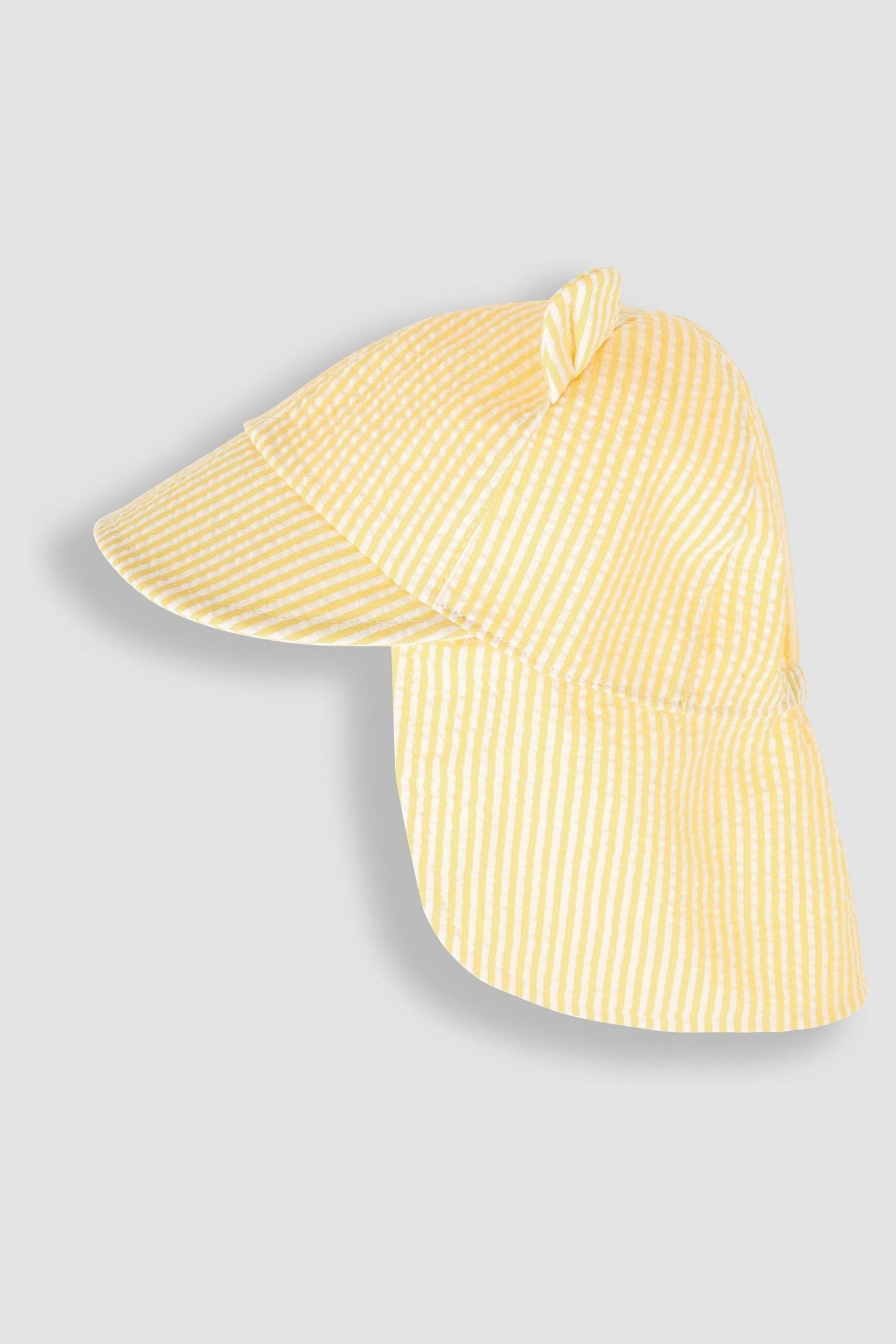 JoJo Maman Bébé Yellow Stripe Legionnaire Cap - Image 1 of 3