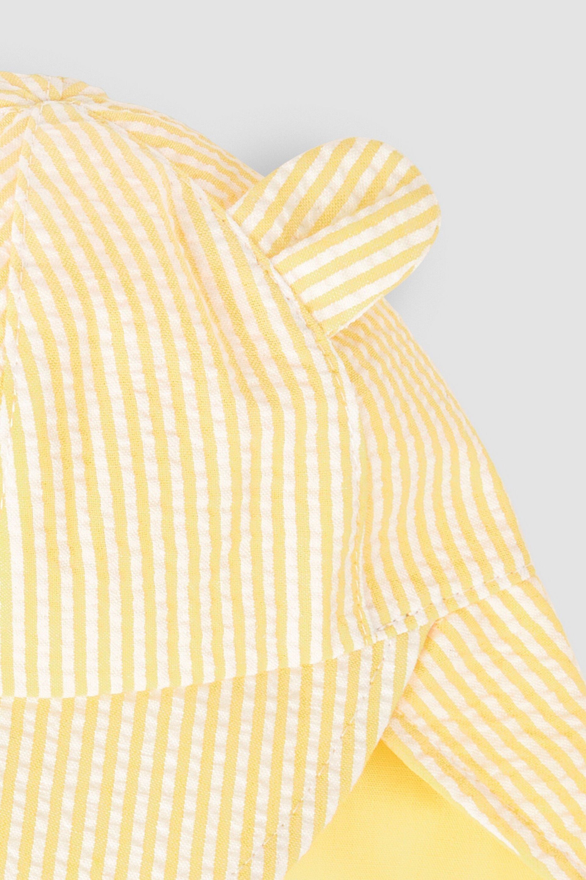 JoJo Maman Bébé Yellow Stripe Legionnaire Cap - Image 3 of 3