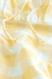 Yellow/White Puff Sleeve Midi Dress - Image 8 of 8