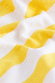 Yellow Relaxed Fit Sleeveless Scoop Neck Slub Vest Top - Image 6 of 6