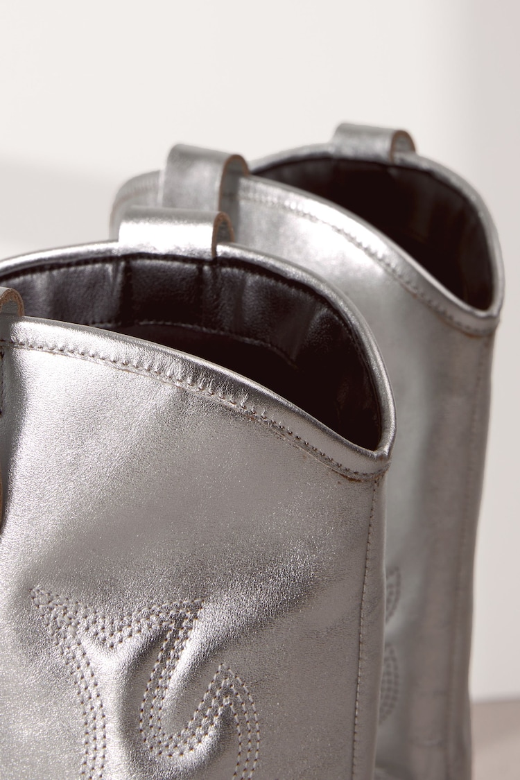 Silver Signature Leather Forever Comfort® Stitched Western Boots - Image 5 of 6