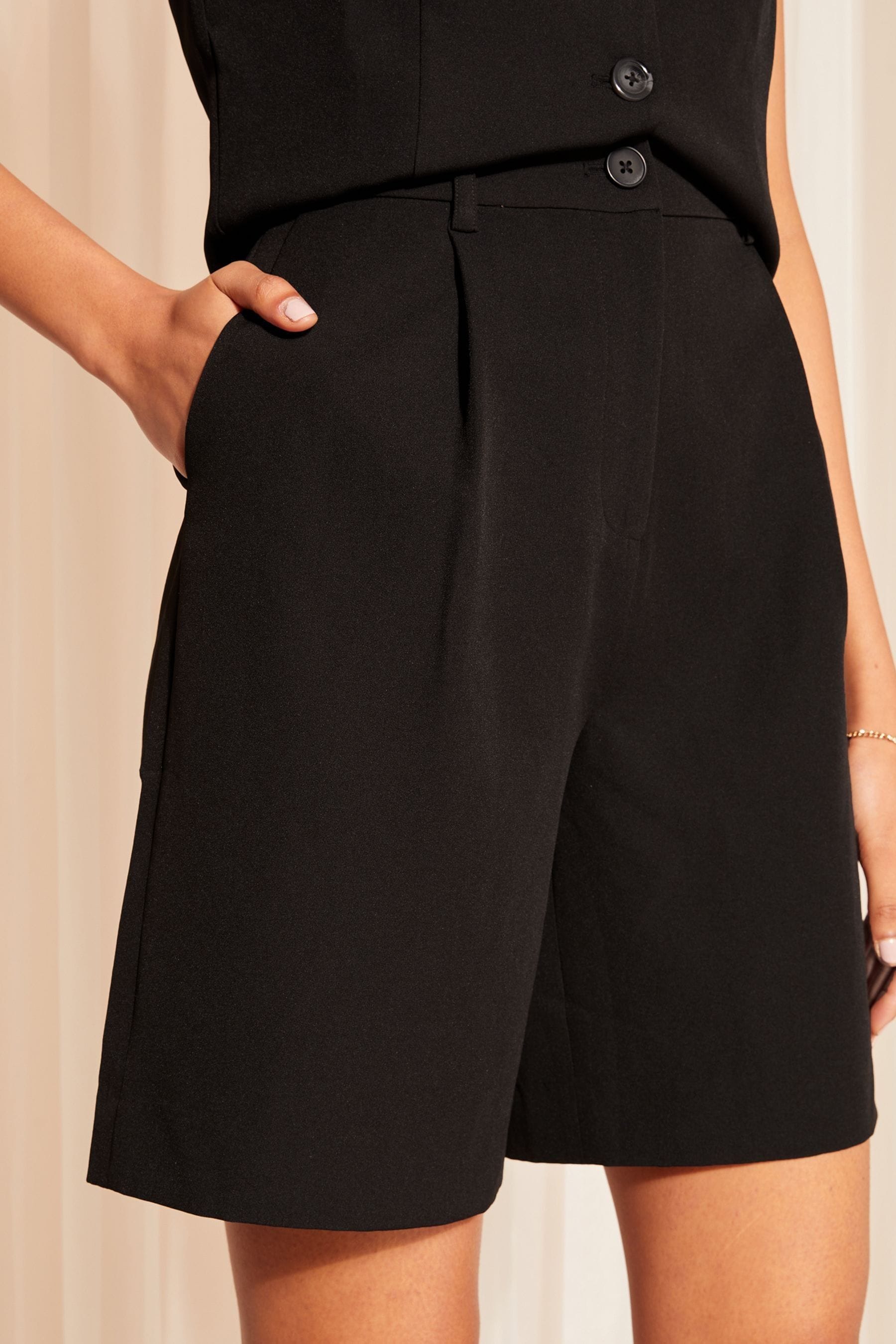 Buy Friends Like These Black Bermuda Style Tailored Shorts from Next Luxembourg