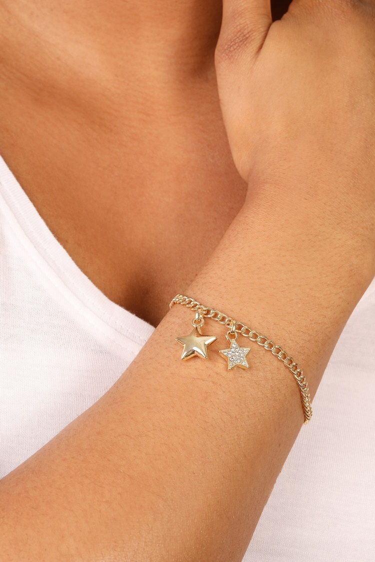 Caramel Jewellery London Gold Tone 'Starry Sky' Pavé Bracelet - Image 1 of 4