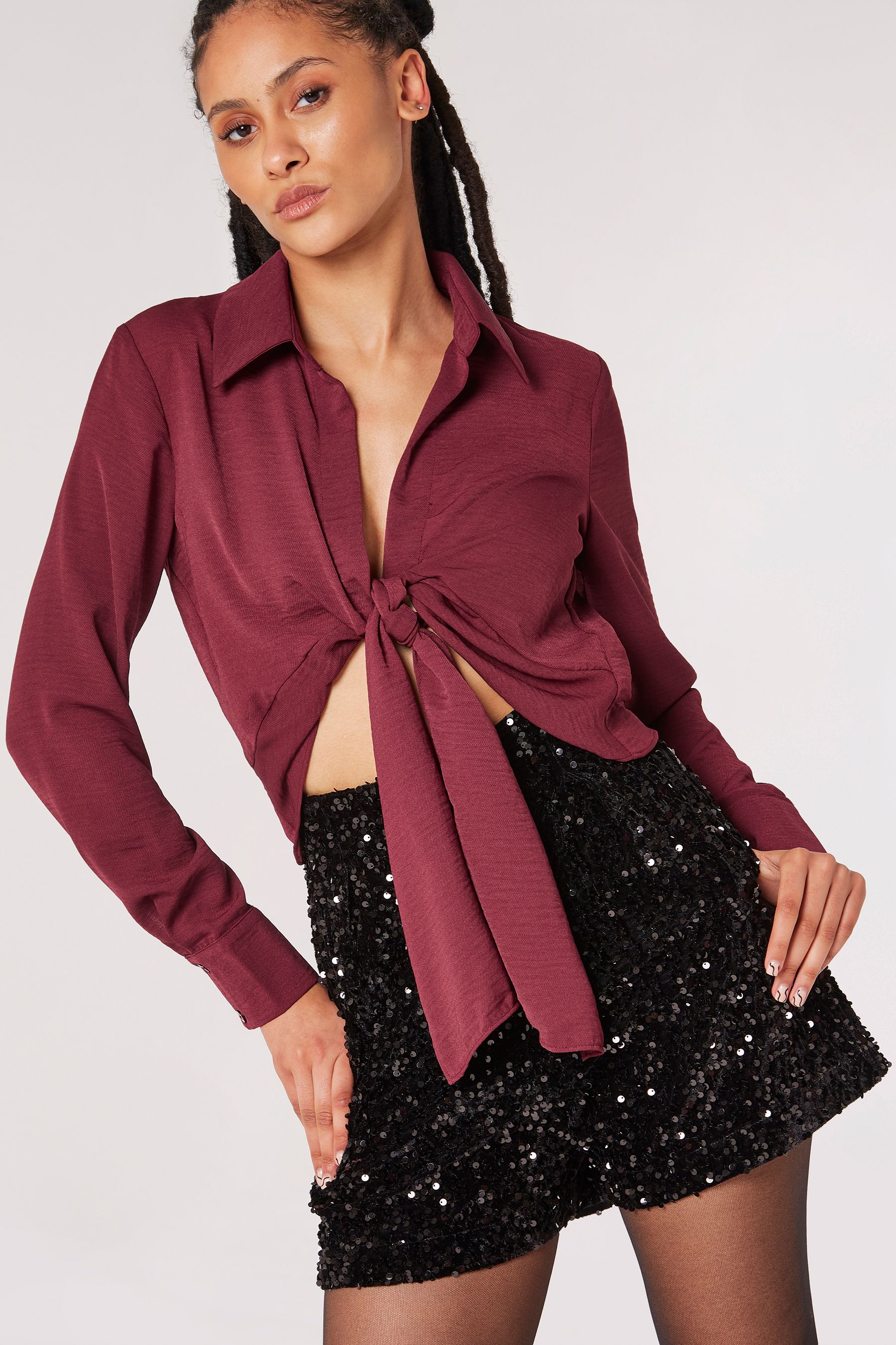 Buy Apricot Black Velvet Sequin Shorts from the Next UK online shop