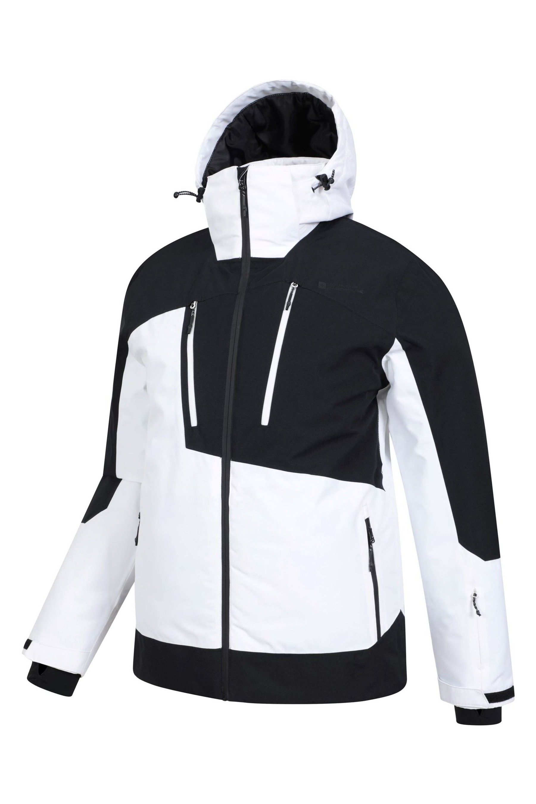 Black and white ski jacket clearance