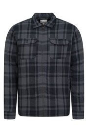 Mountain Warehouse Grey Mens Stream II Fleece Lined Flannel Shirt - Image 2 of 6