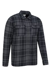 Mountain Warehouse Grey Mens Stream II Fleece Lined Flannel Shirt - Image 4 of 6