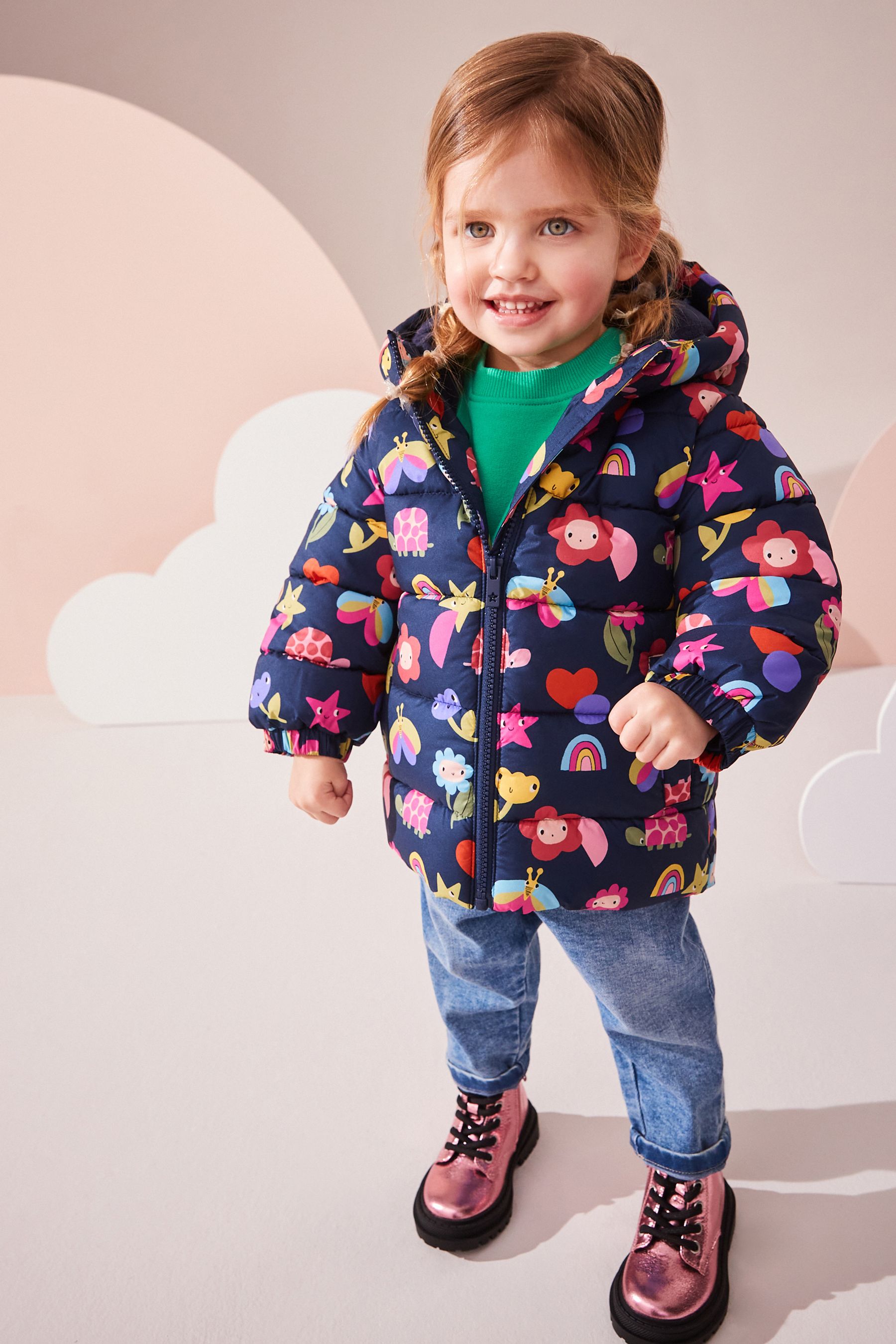 Character padded coat infant girls deals