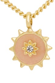 Caramel Jewellery London Gold Tone 'Solar' Layered Quartz Charm Necklace - Image 3 of 6