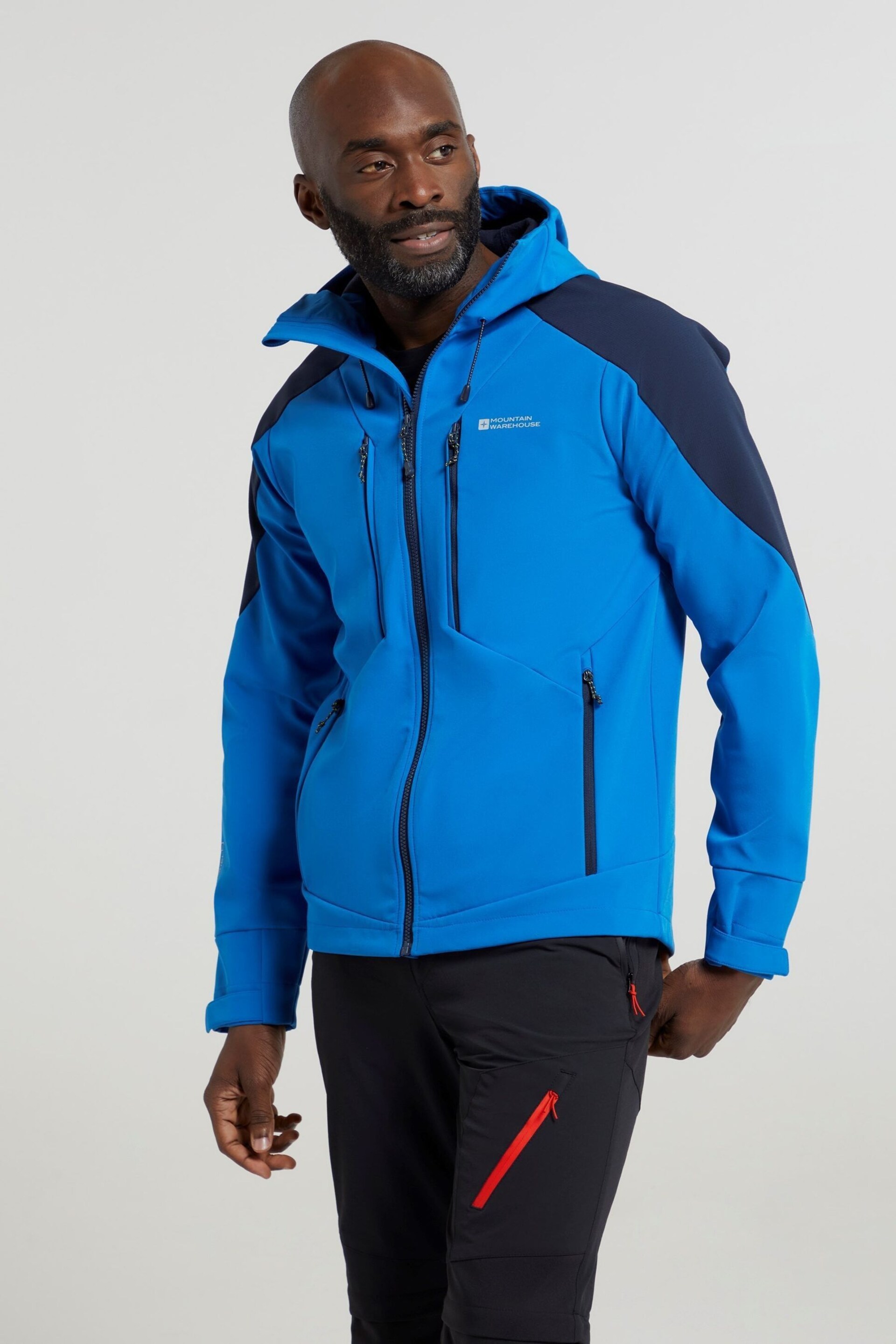 Mountain Warehouse Blue Recycled Radius Water Resistant Softshell Jacket - Image 1 of 7