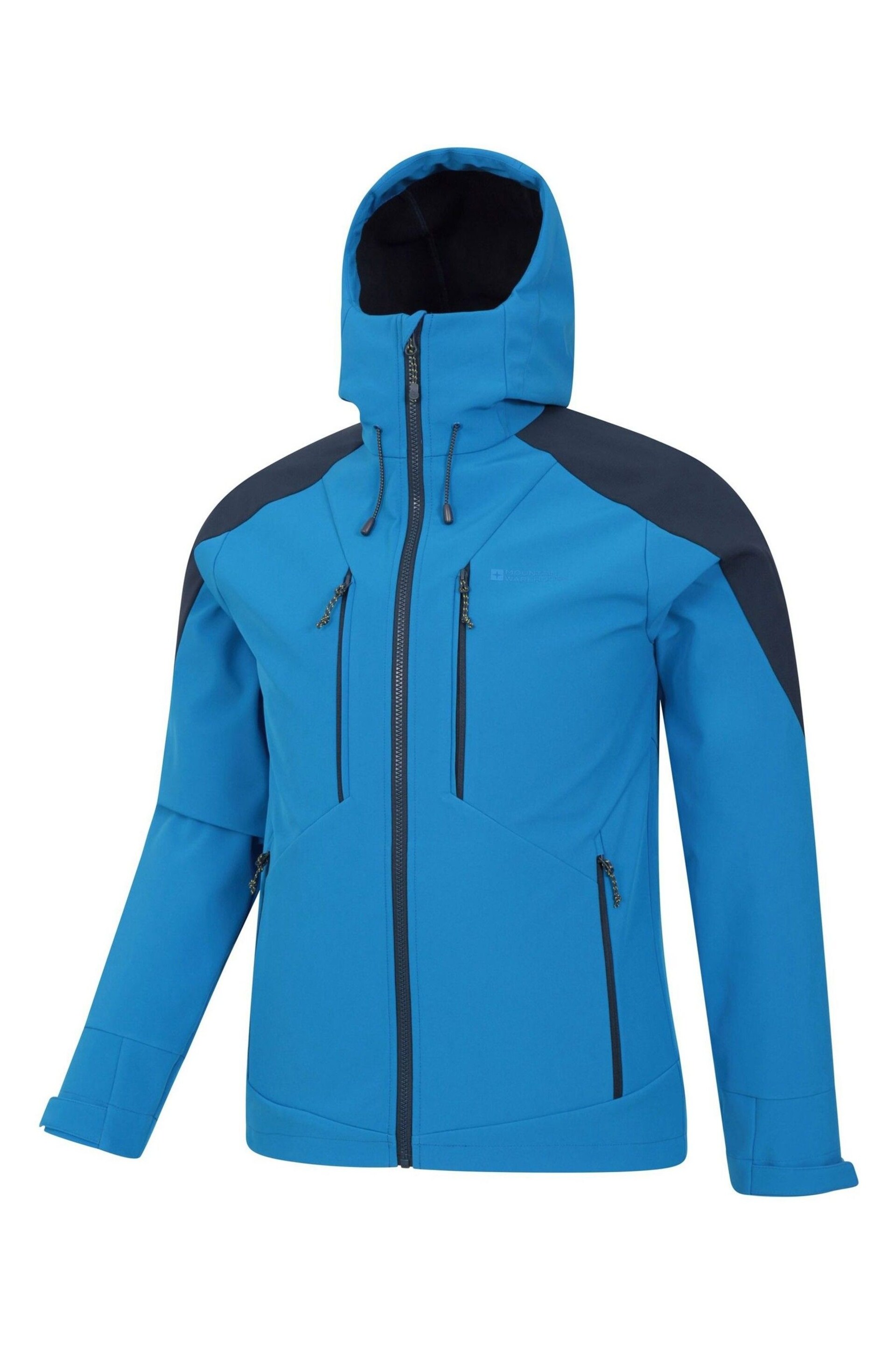 Mountain Warehouse Blue Recycled Radius Water Resistant Softshell Jacket - Image 5 of 7