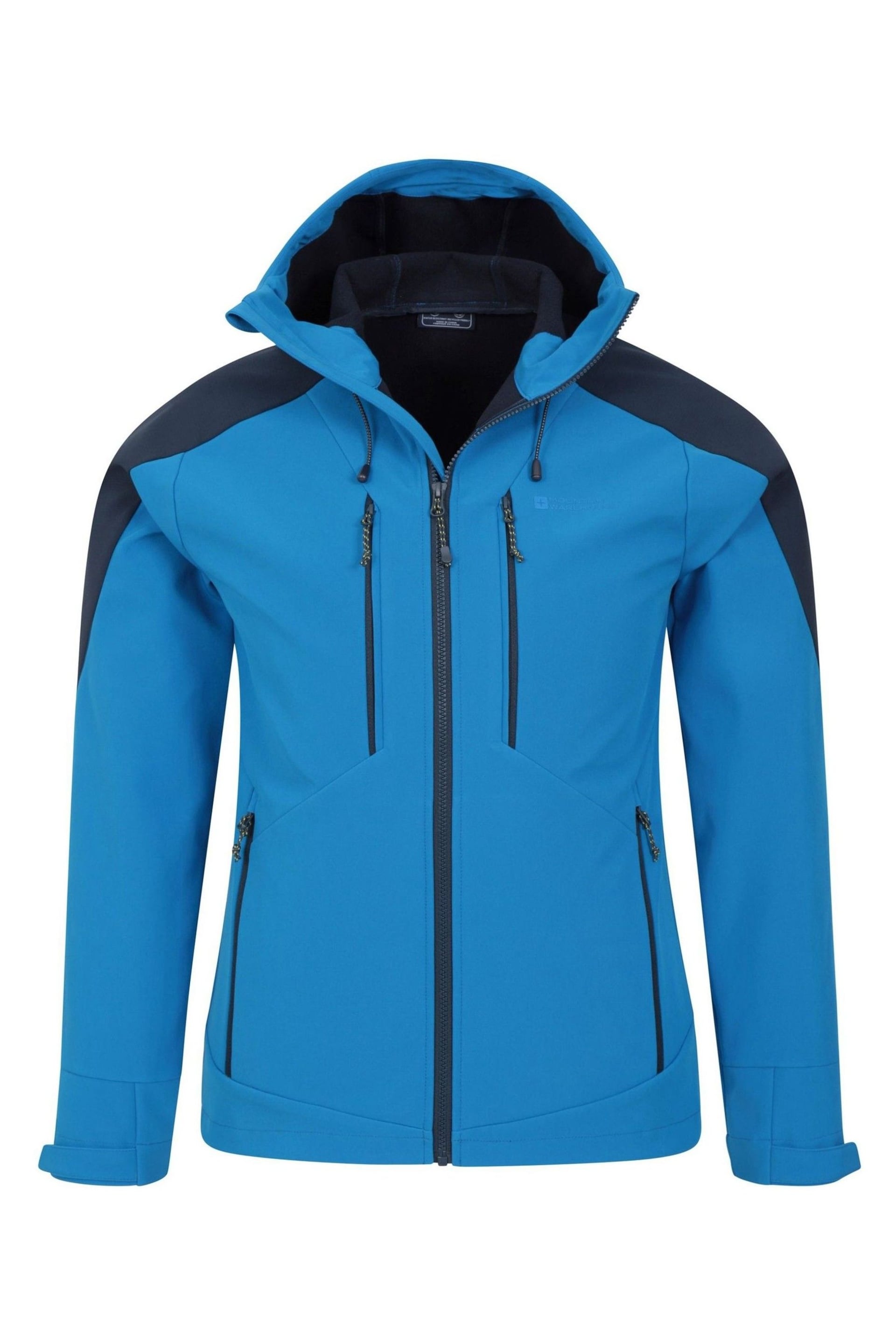 Mountain Warehouse Blue Recycled Radius Water Resistant Softshell Jacket - Image 6 of 7