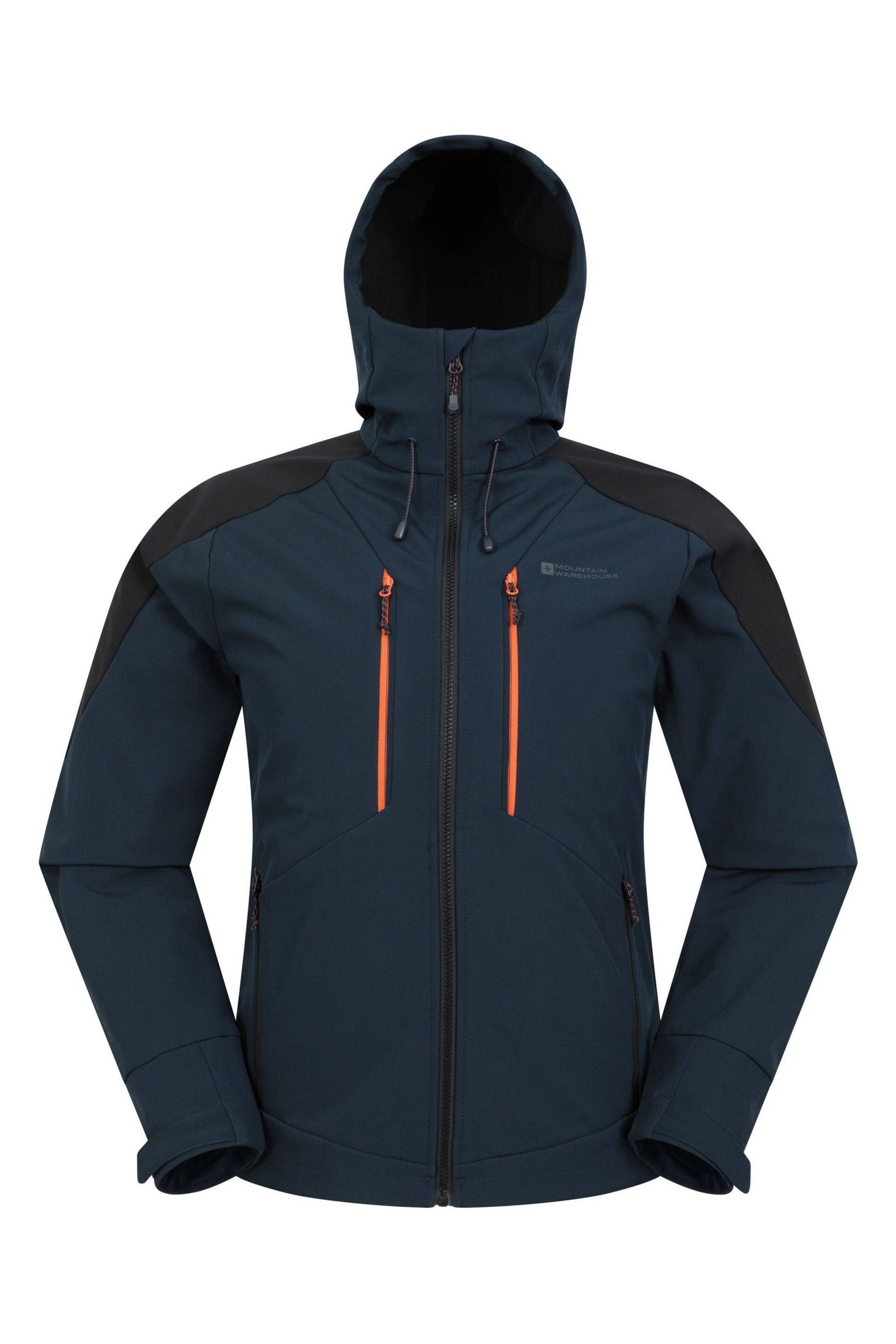 Mountain Warehouse Blue Navy Recycled Radius Water Resistant Softshell Jacket - Image 1 of 5