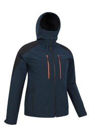 Mountain Warehouse Blue Navy Recycled Radius Water Resistant Softshell Jacket - Image 2 of 5