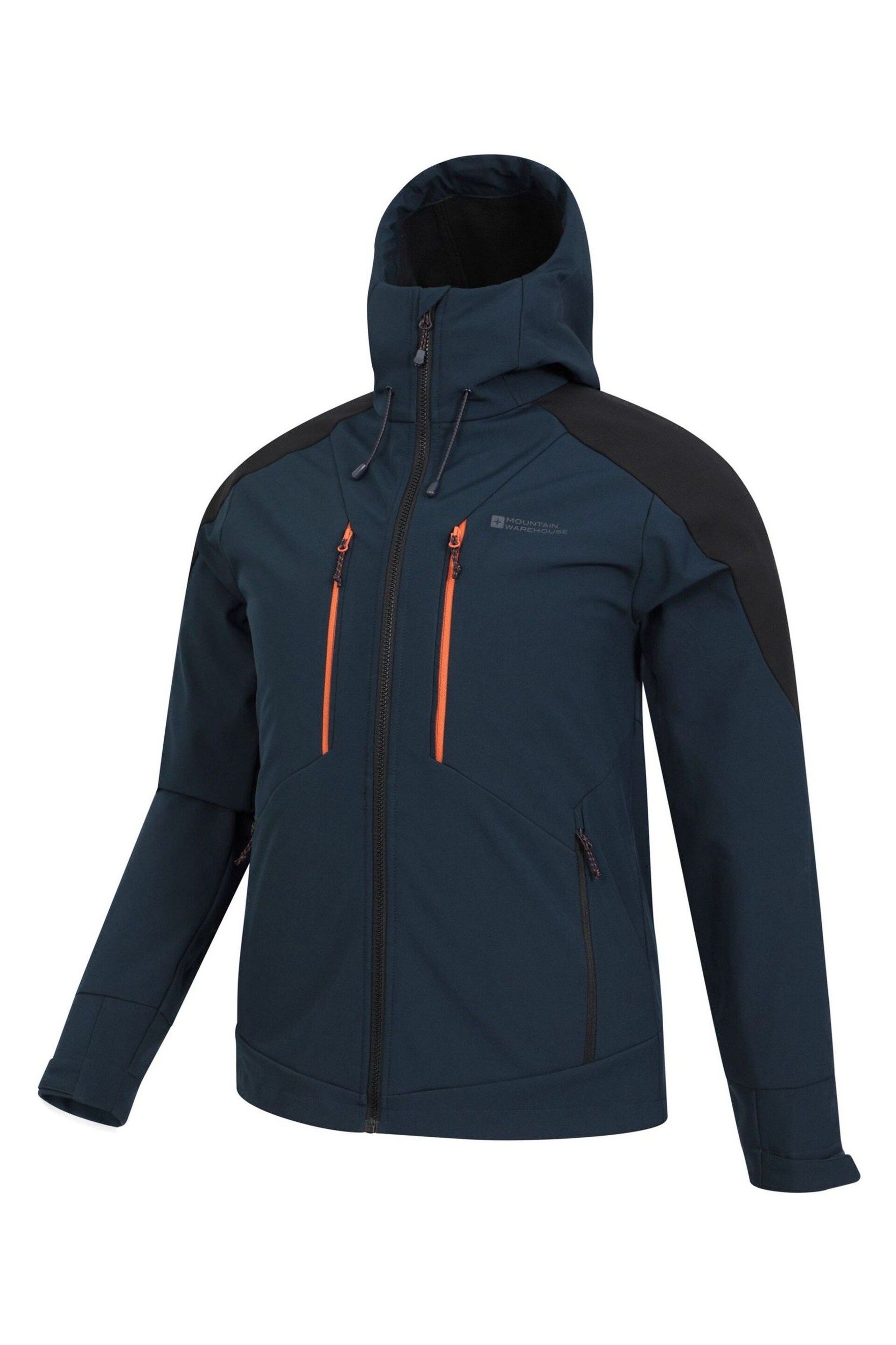 Mountain Warehouse Blue Navy Recycled Radius Water Resistant Softshell Jacket - Image 4 of 5