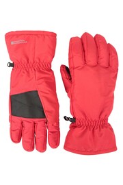 Mountain Warehouse Red Mens Fleece Lined Ski Gloves - Image 1 of 7
