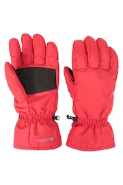 Mountain Warehouse Red Mens Fleece Lined Ski Gloves - Image 2 of 7