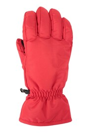 Mountain Warehouse Red Mens Fleece Lined Ski Gloves - Image 3 of 7