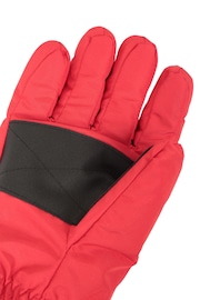 Mountain Warehouse Red Mens Fleece Lined Ski Gloves - Image 5 of 7