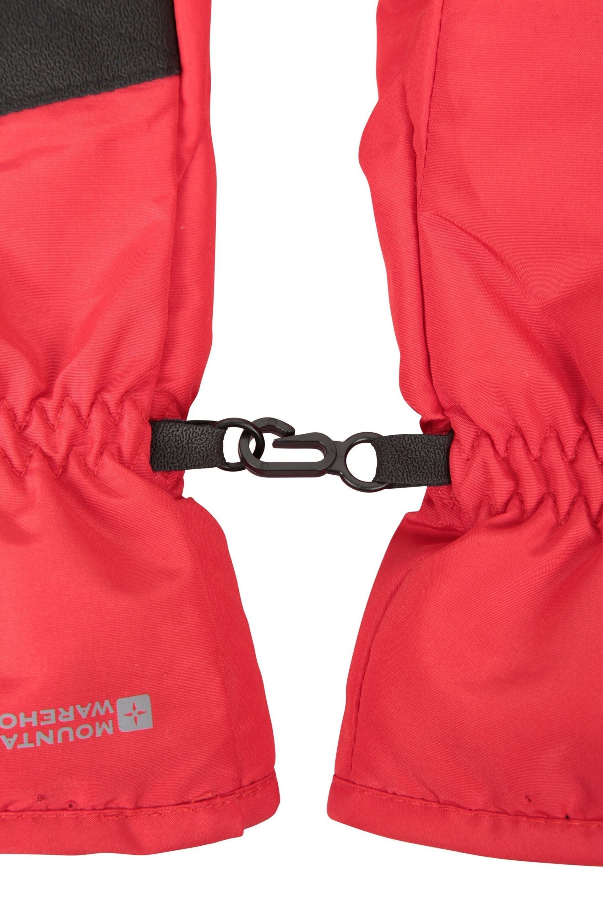 Mountain Warehouse Red Mens Fleece Lined Ski Gloves - Image 6 of 7
