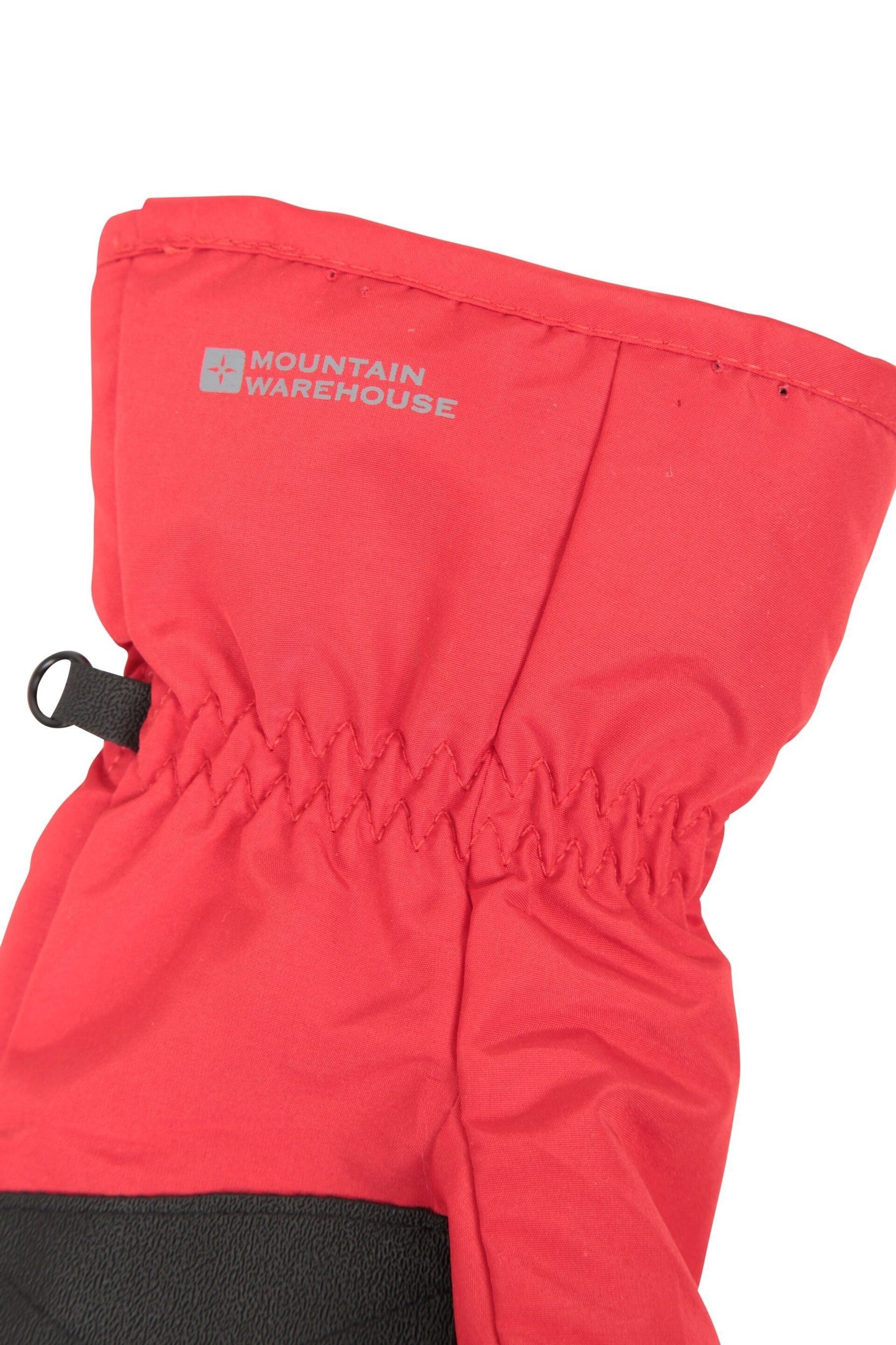 Mountain Warehouse Red Mens Fleece Lined Ski Gloves - Image 7 of 7