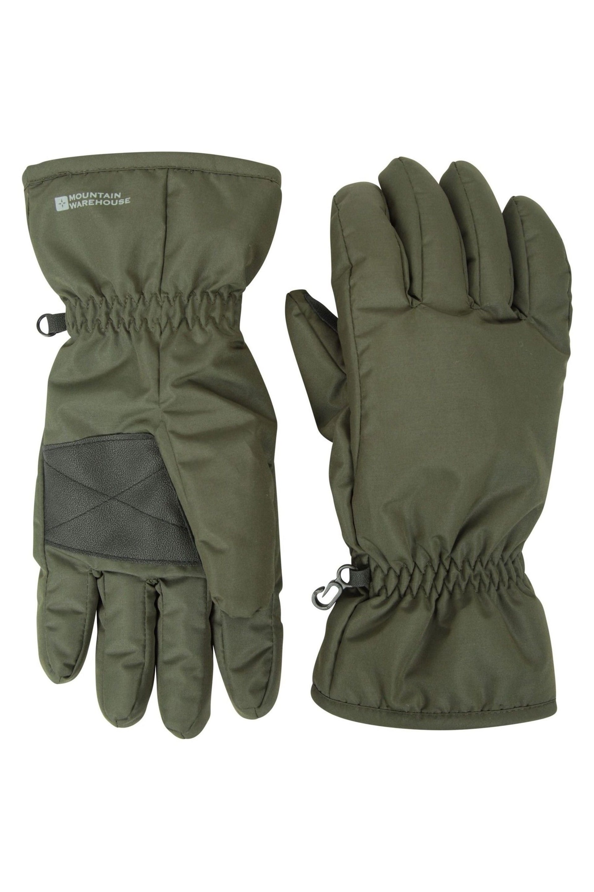 Mountain Warehouse Green Mens Fleece Lined Ski Gloves - Image 1 of 7