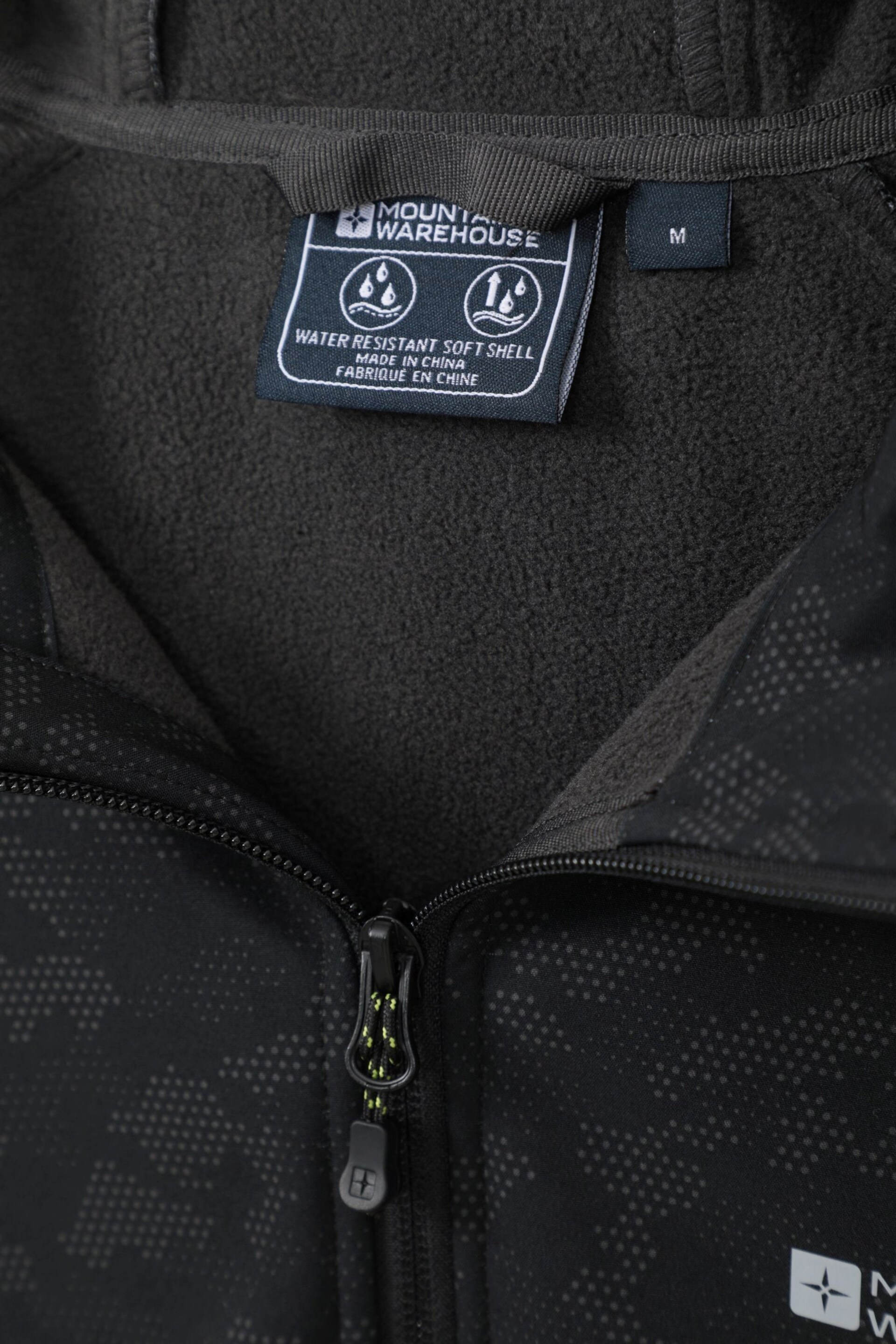 Mountain Warehouse Black Exodus Mens Showerproof Softshell Jacket - Image 7 of 7