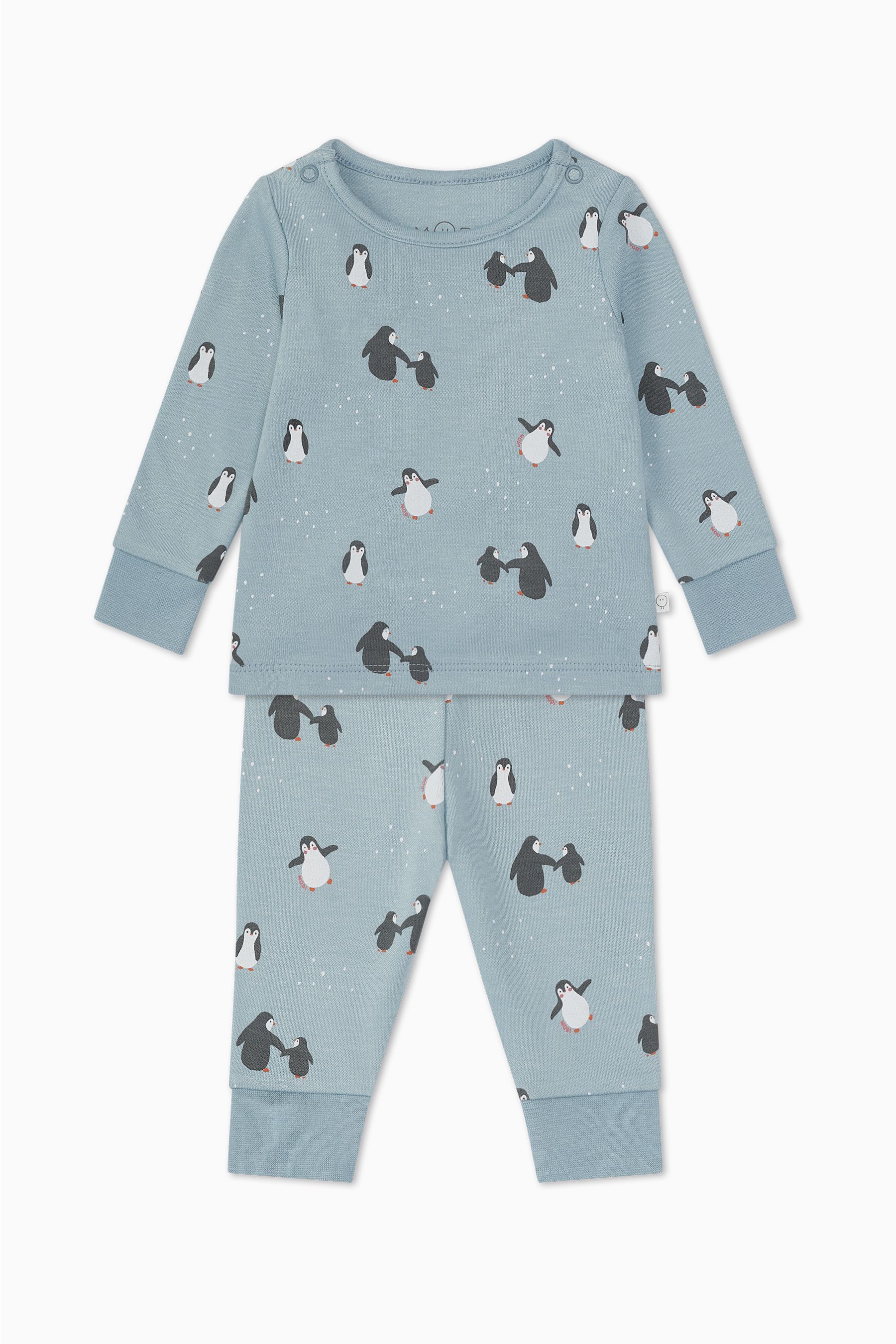 Buy MORI Blue Organic Cotton Soft Penguin Pyjamas from Next Austria