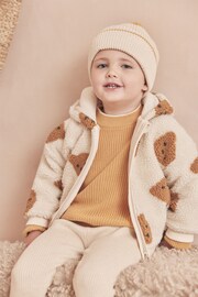 MORI Cream Recycled Sherpa Teddy Bear Cosy Jacket - Image 1 of 6