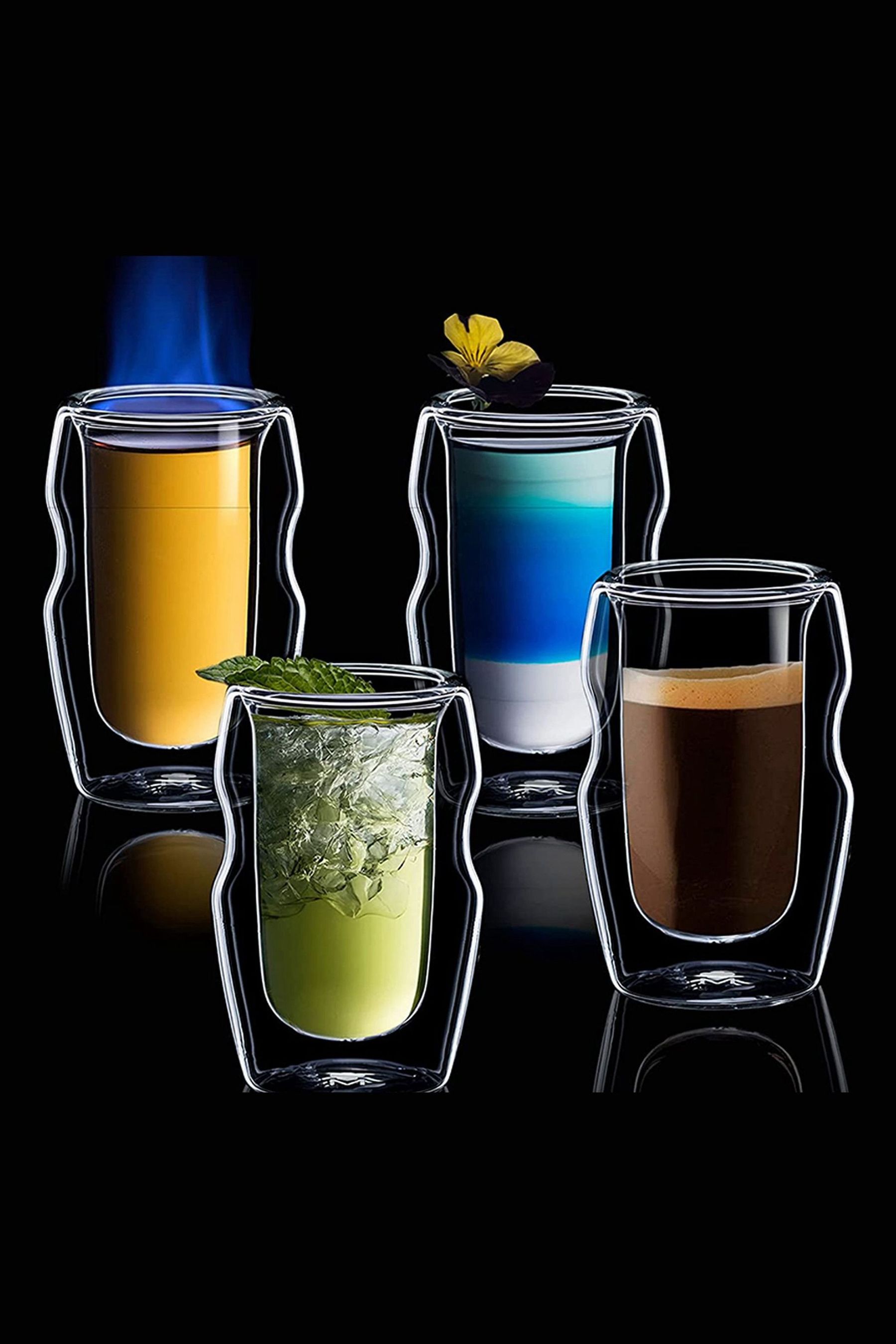Buy Bergner Set of 4 Double Walled Shot Glasses from the Next UK online shop