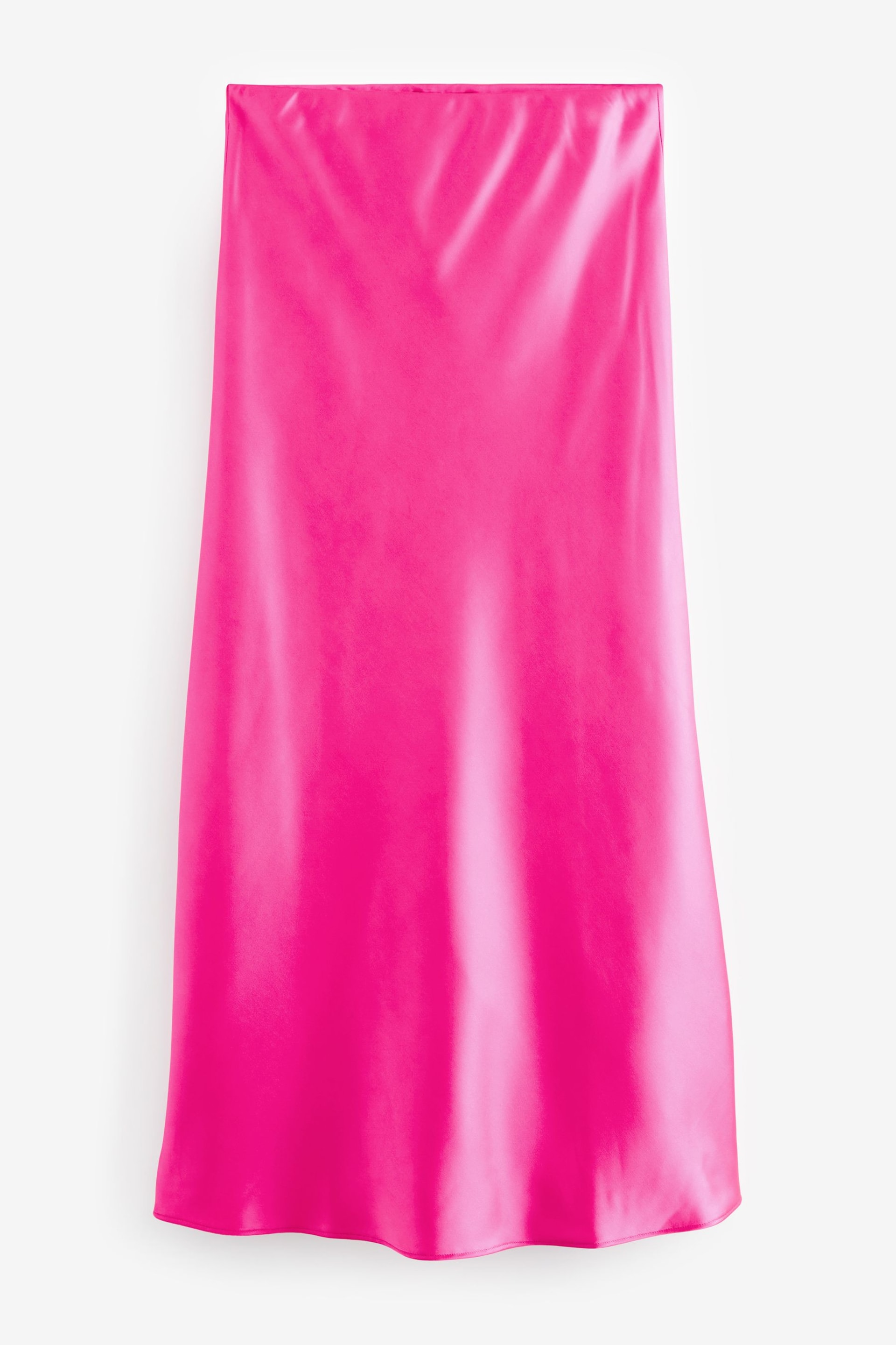 Pink Tailored Satin Midi Skirt - Image 5 of 6