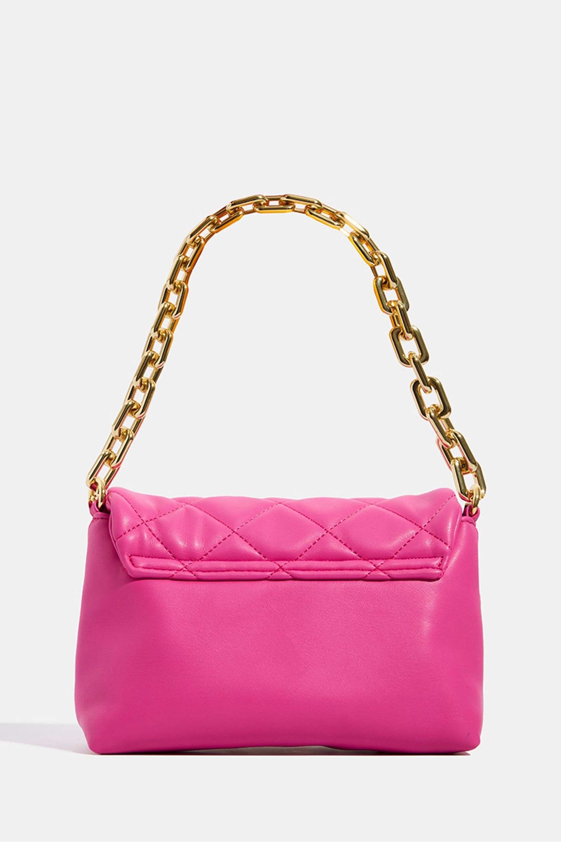 Skinnydip Farah Pink Studded Quilt Chain Shoulder Bag - Image 2 of 5