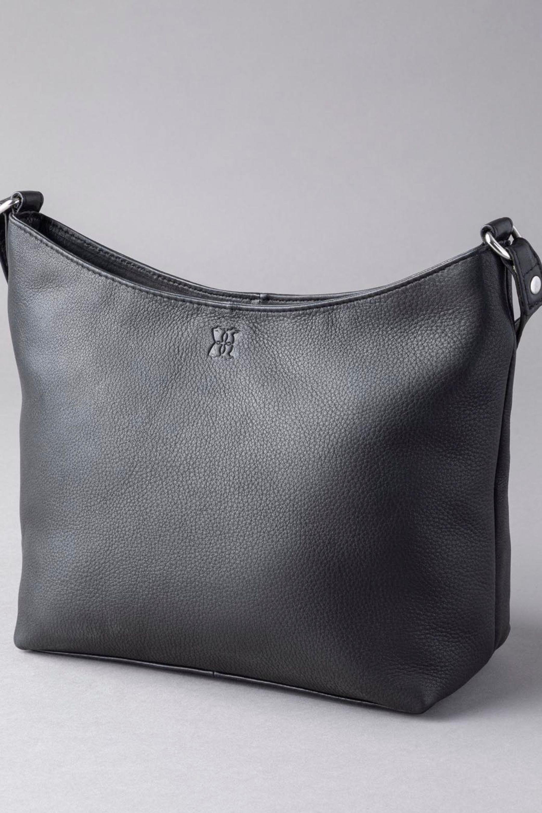 Lakeland Leather Black Grasmere Leather Cross Body Bag