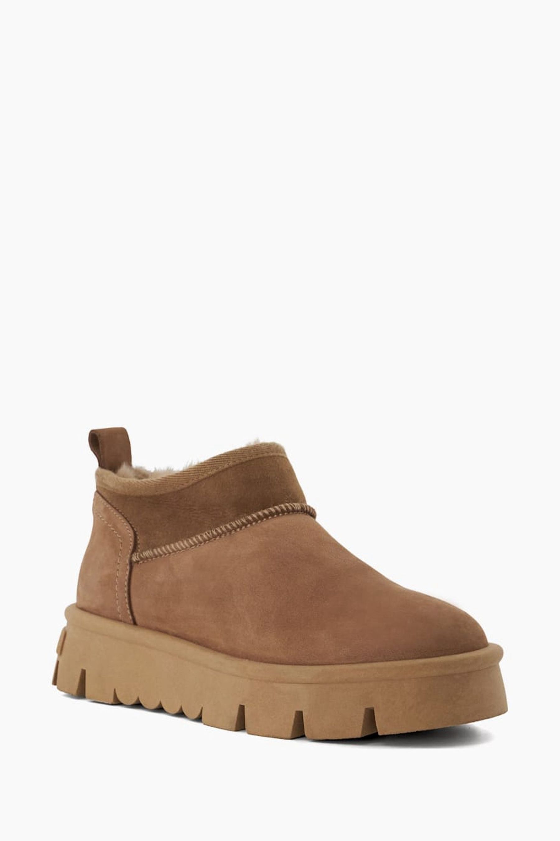 Buy Dune London Brown Pod Faux Fur Lined Cropped Ankle Boots from the Next UK online shop