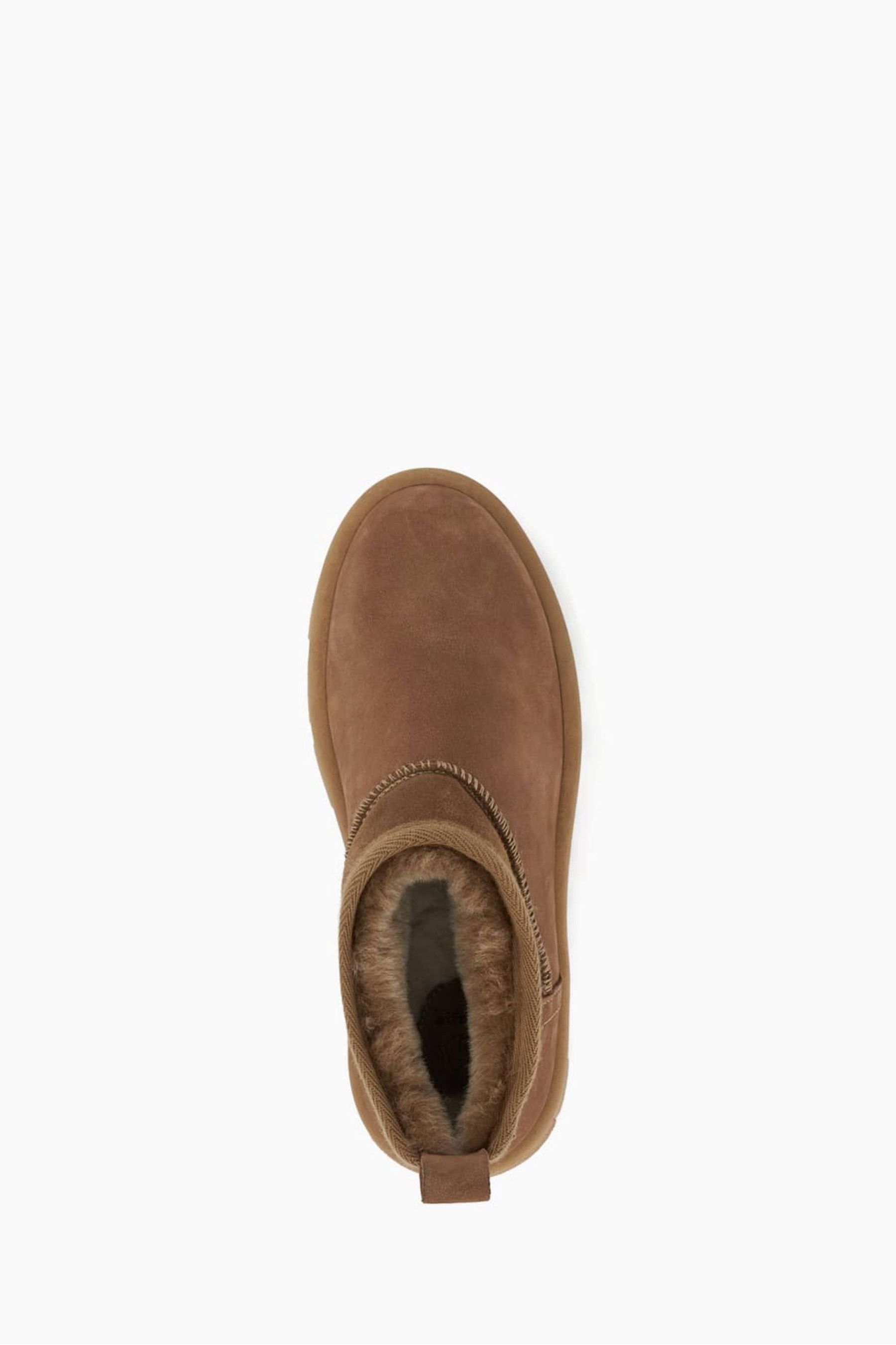 Buy Dune London Brown Pod Faux Fur Lined Cropped Ankle Boots from Next Luxembourg