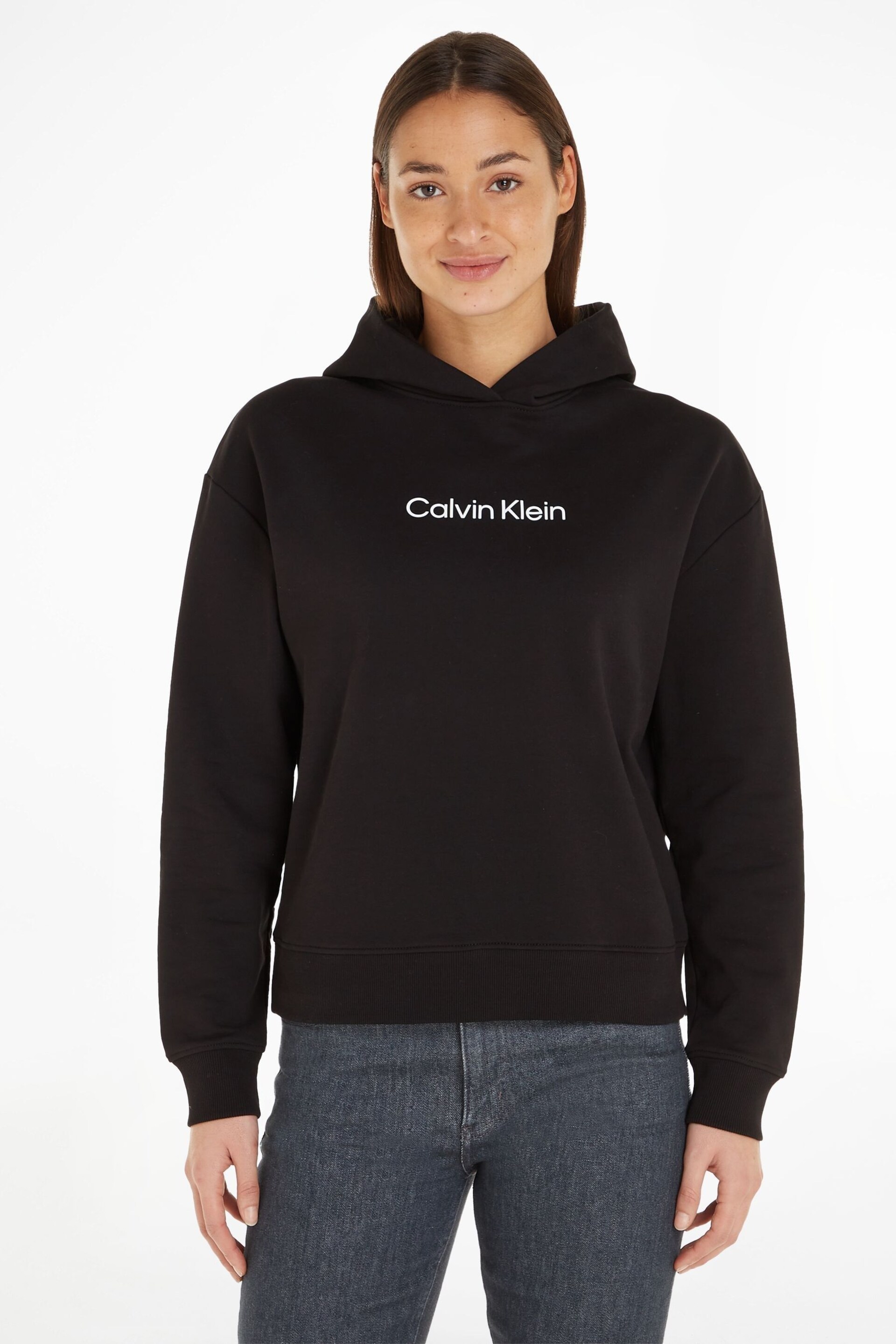 Calvin Klein Black Hero Logo Hoodie - Image 1 of 5