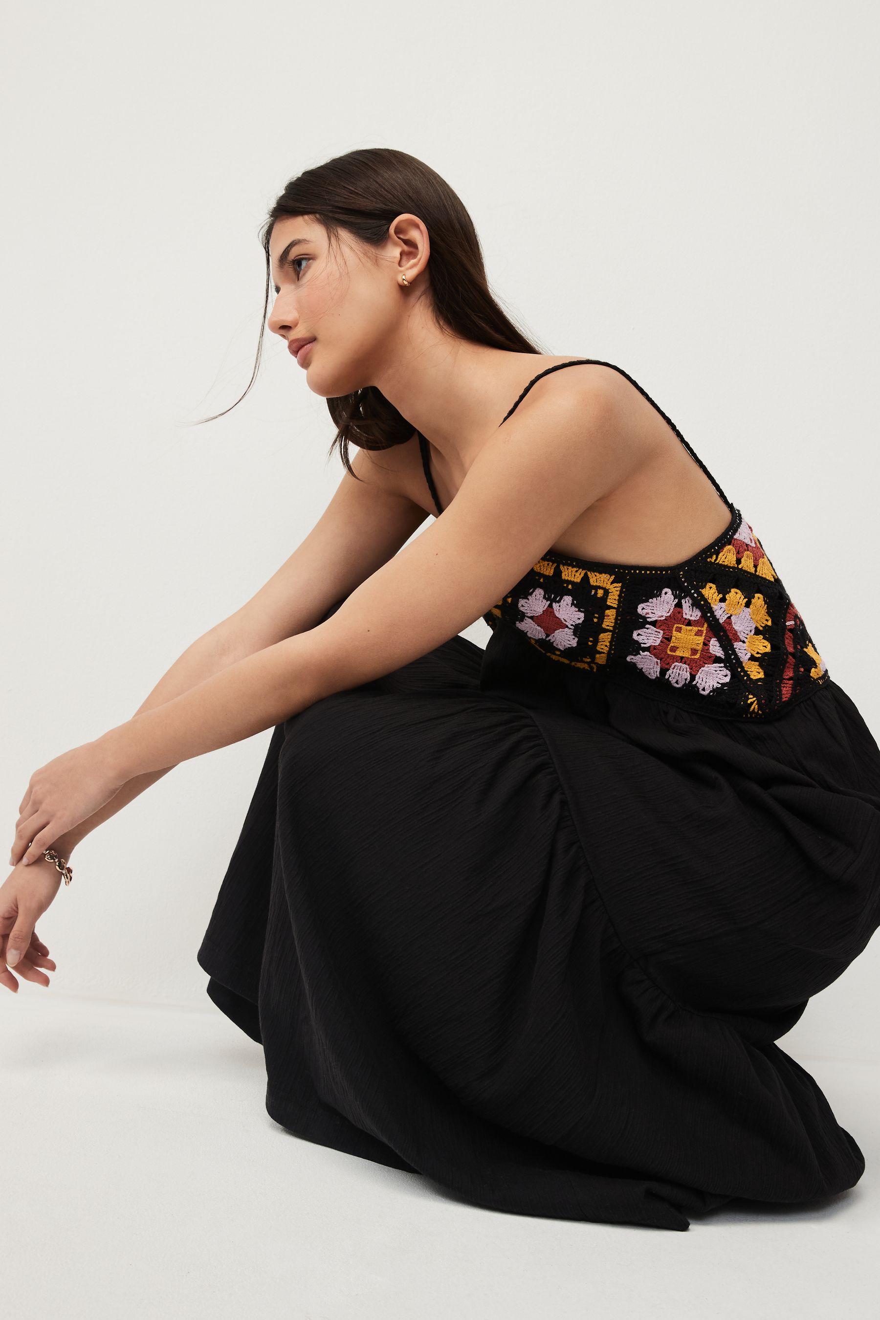 Club l crochet detail maxi dress shop