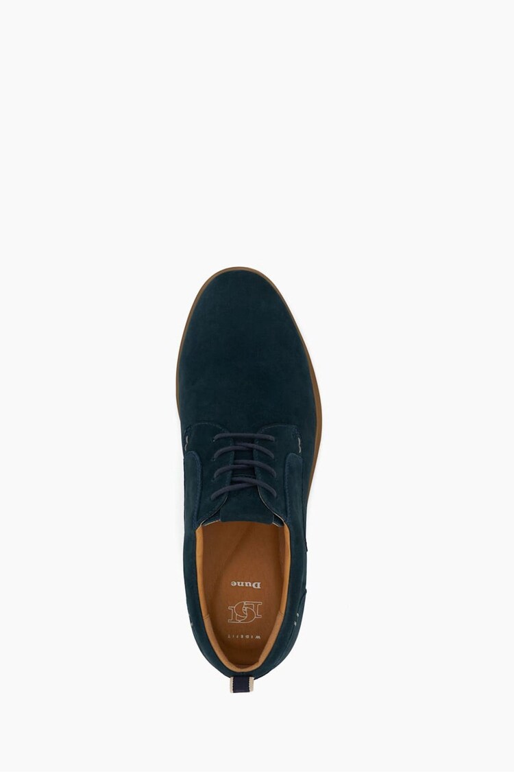 Dune London Blue Wide Fit Blaksley Plain Toe Hybrid Sole Shoes - Image 4 of 4