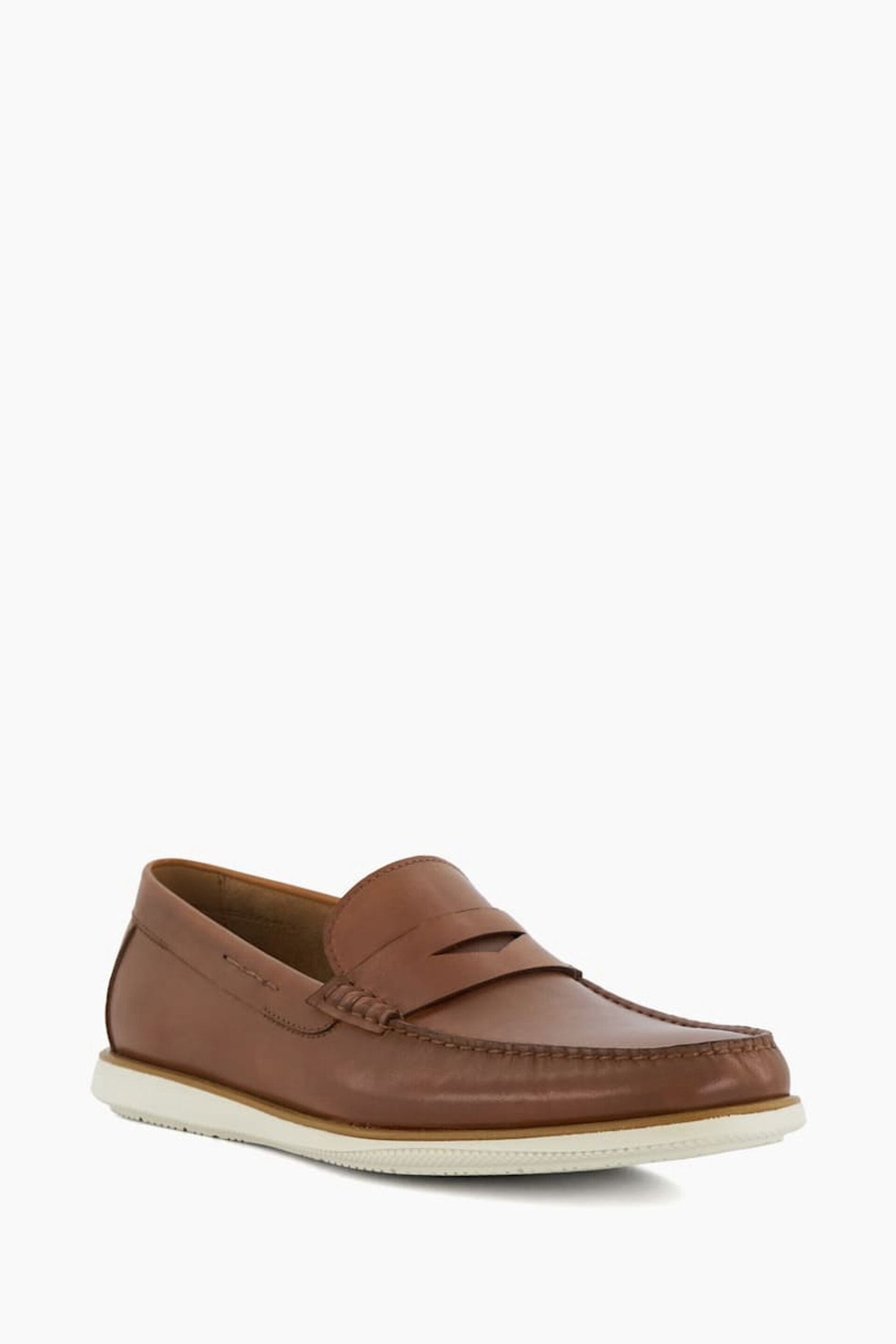 Dune London Brown Berkly Sole Loafers - Image 3 of 5