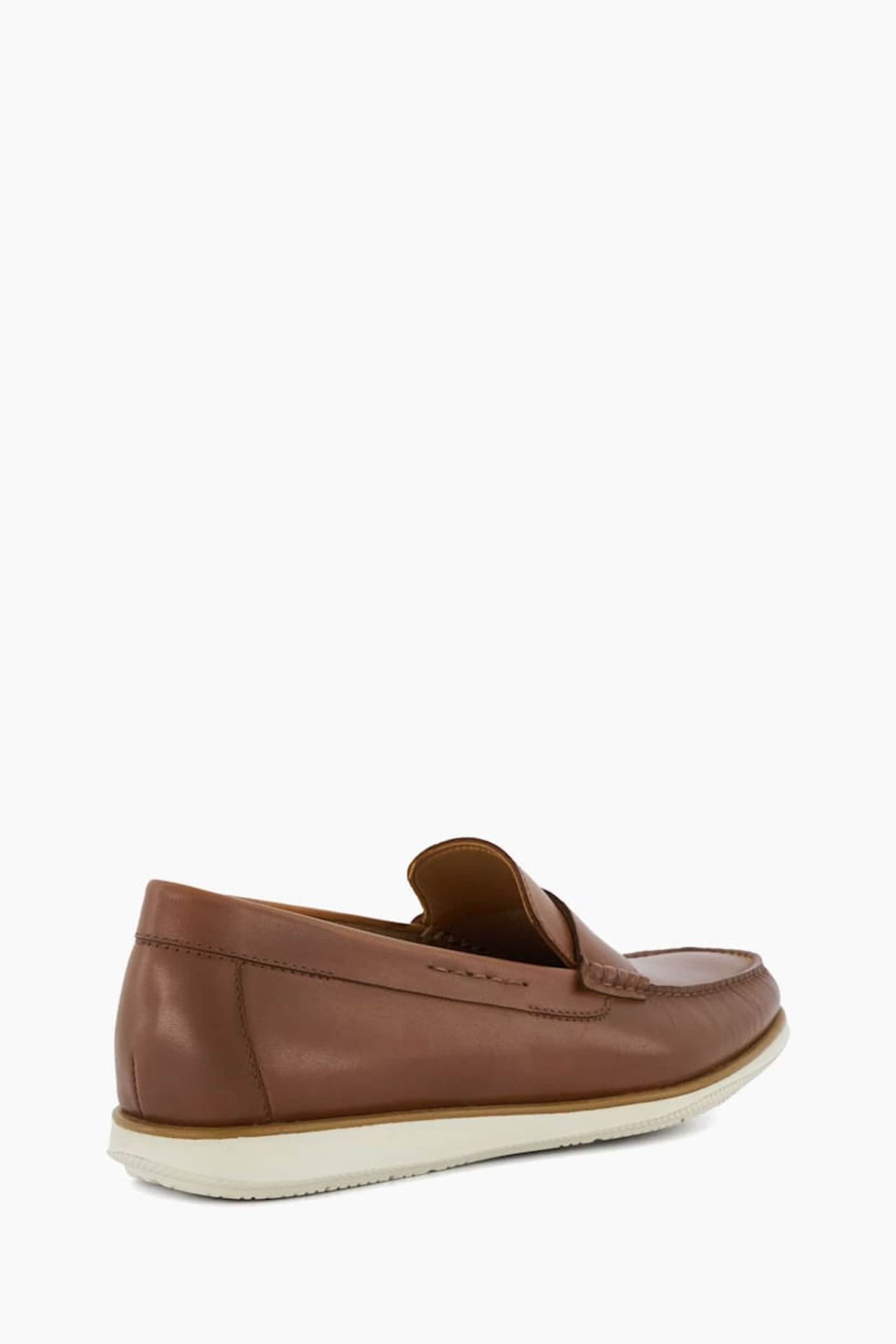 Dune London Brown Berkly Sole Loafers - Image 4 of 5