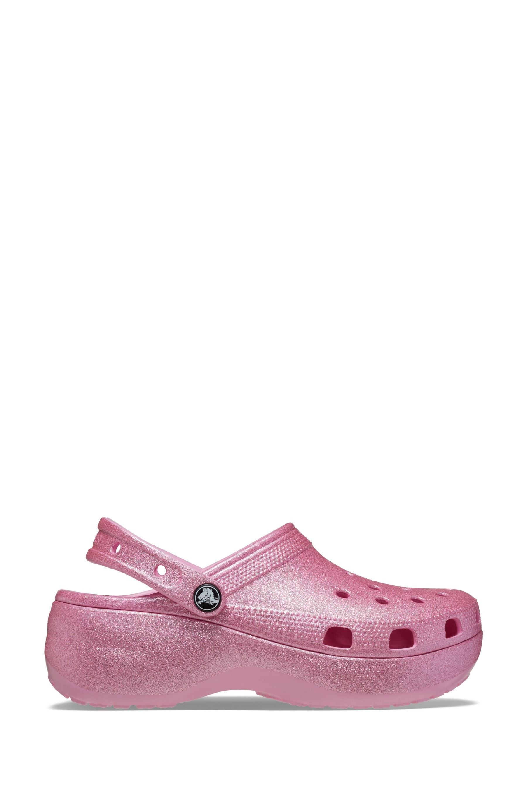 Buy Crocs Pink Classic Platform Glitter Clogs from the Next UK online shop