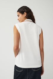 Fred Perry Womens Sleeveless Twin Tipped Polo Shirt - Image 3 of 4